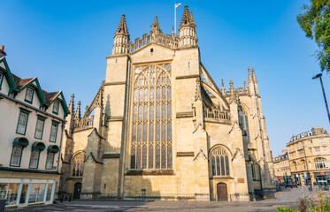 Naklejka premium Bath Abbey in City of Bath, Somerset. UK