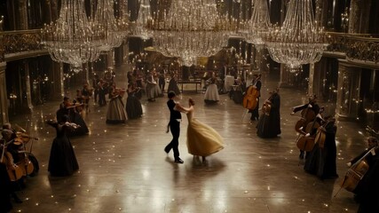 Cinderella's Grand Ballroom Dance: A Magical Night