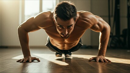 Push-up training with sunlight focus