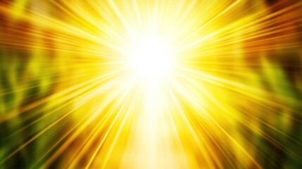 Bright sunlight streaming through trees, illuminating a forest path. Spiritual and inspirational use