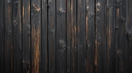 Dark Charred Wooden Planks Background Texture