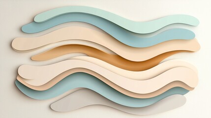 Obraz premium Creative abstract wave design modern art studio digital artwork minimalist aesthetic