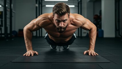 Push-up strength and gym determination