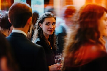 Group of Professionals Engaging in Speed Networking Event Activity