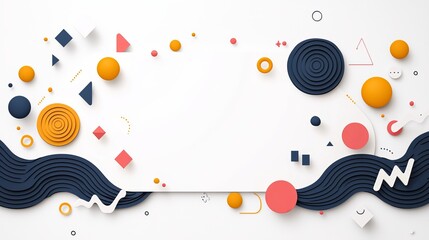 Obraz premium Creative abstract design elements studio digital artwork modern style top view conceptual