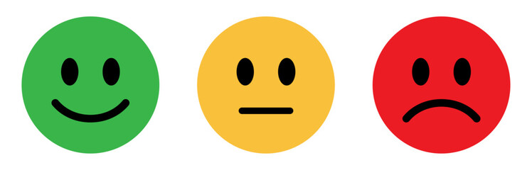 emoji icon set, happy, bad and nutral emiji set, icons, symbols.