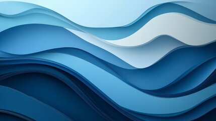 Fototapeta premium Wavy Abstract Background in Blue