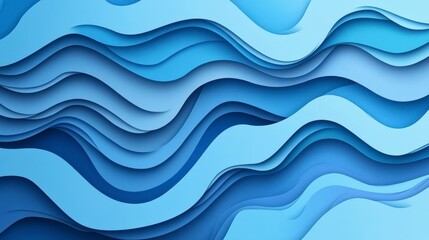Blue Wave Abstract Paper Texture