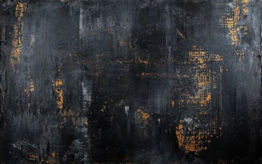 Dark textured background with gold accents.