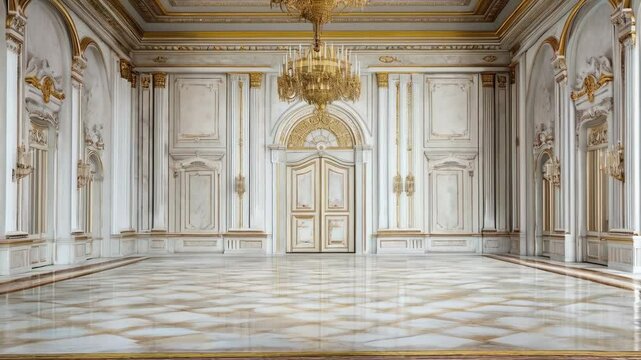 Grand Palace Interior: Opulent Ballroom Design