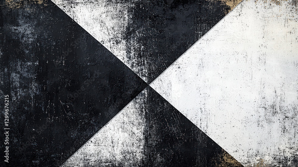 Poster a striking black and white wall featuring unique patterns and textures creating a bold and dramatic 
