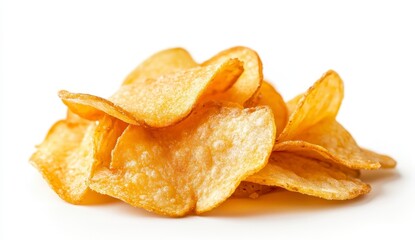 Crispy Golden Potato Chips Stack