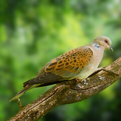 European Turtle-Dove (Streptopelia turtur) – Adult Bird in Natural Habitat