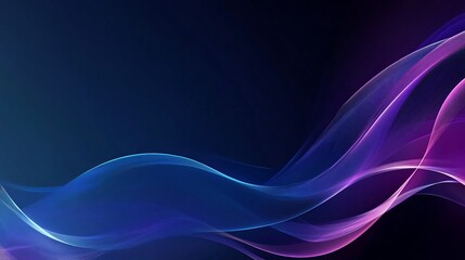 Fototapeta premium Abstract flowing lines background with dark shades and vibrant purple accents