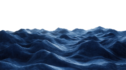 Realistic Detailed Rendering Of Ocean Surface With Waves Against Transparent Sky