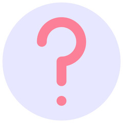Question Mark Button Sign Vector Icon.