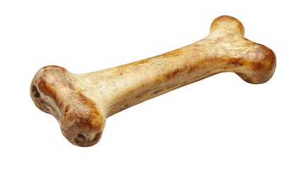 Dog bone isolated on transparent background, a chew treat shaped for puppies, ideal for pet care, canine meals, and dog toy concepts.