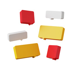 3d text balloon, speech bubble