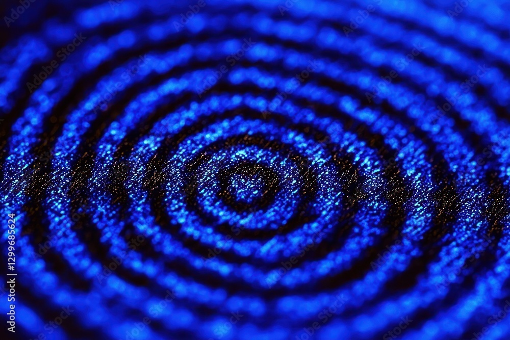 Aufkleber captivating macro view of vibrant blue concentric circles pattern abstract design backdrop for creat