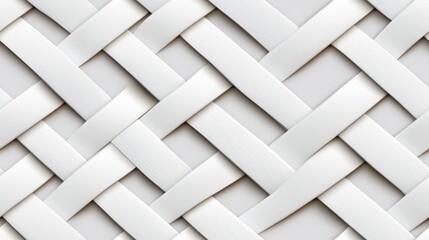 A close-up of a textured, woven pattern in light colors, showcasing intricate interlacing strips.
