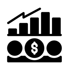Icon Growth Money With Style Glyph