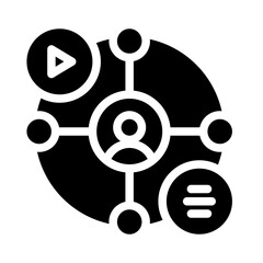 Icon Media Profile With Style Glyph