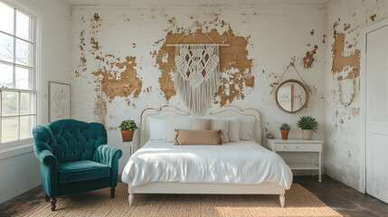 Rustic Chic Bedroom Interior