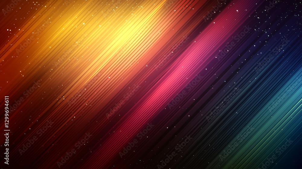 Poster colorful abstract light streaks with diagonal lines blend of hues graphic design background image
