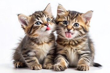 Slow Motion Kittens Grooming Each Other: Funny Cat Lifestyle Video Still