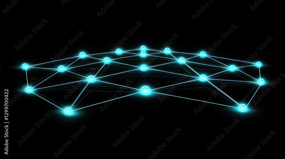 Aufkleber luminous network connection artificial intelligence abstract technology cyber space design