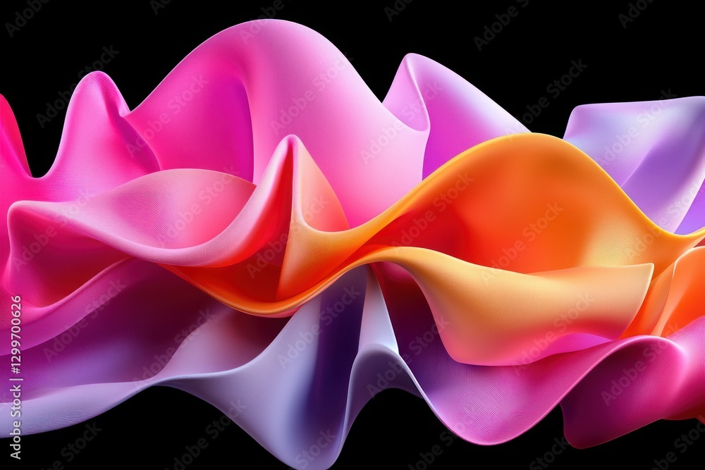 Poster abstract waves of vibrant color creating a dynamic and eye catching background with fluid movement a