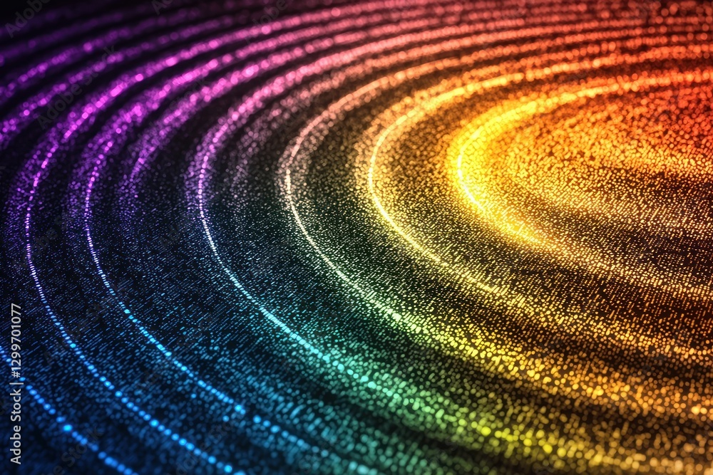 Poster captivating concentric gradient swirl of dazzling light creates an energetic and vibrant scene, idea