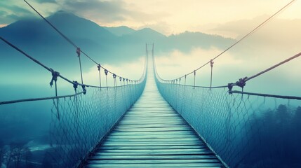 Scenic Jumping from Bridges in Early Morning Light