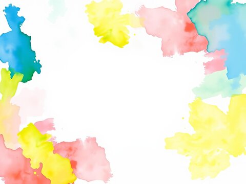 Abstract watercolor design with a blank center for customization, perfect for adding text or images, graphic, template