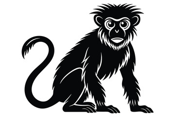 Obraz premium Monkey silhouette vector illustration