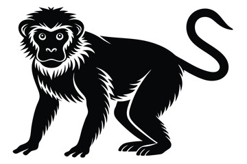 Obraz premium Minimalist monkey vector illustration