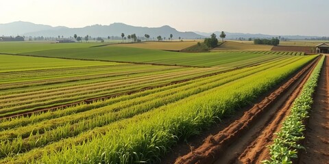 Farmers admiring lush green fields symbolizing traditional and sustainable agriculture, traditional farming, farming
