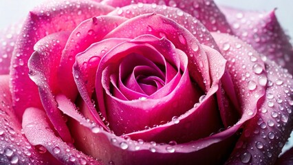 Stunning Close-Up Pink Rose Blossom Isolated on White Background - High-Resolution Stock Photo