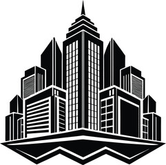 Obraz premium Modern Skyscraper Silhouette.