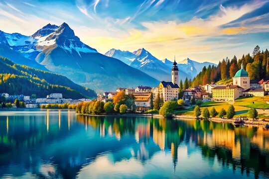 Stunning Summer Scene: Saint Moritz Lake, Switzerland - Serenity and Alpine Beauty