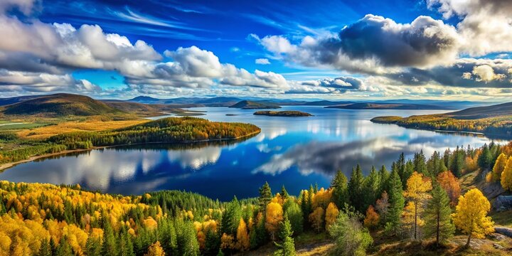 Stunning View of Storsj&ouml;n Lake from Flatruet, J&auml;mtland, Sweden - Scenic Landscape Photography