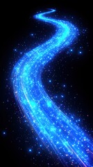 Blue light trail, cosmic background, energy, design