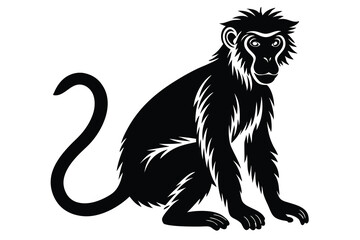 Obraz premium Hand drawn monkey silhouette