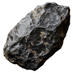 Fototapeta premium Textured andesite rock fragment or boulder with visible geological features