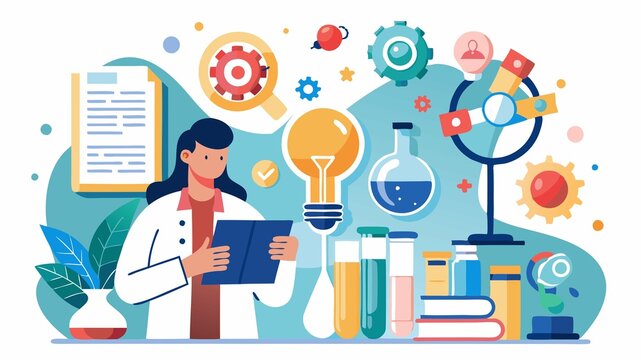 This image offers a visually compelling and informative depiction of science learning and experimental study, effectively communicating the excitement, engagement, and intellectual rigor inherent in
