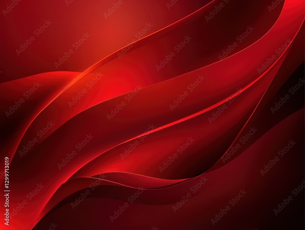 Poster elegant flowing red waves in a smooth gradient creates a stunning abstract background for design pro