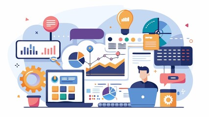 A data-driven public relations agency concept leveraging advanced analytics and media monitoring tools to measure campaign performance, optimize communication strategies, and deliver measurable resul