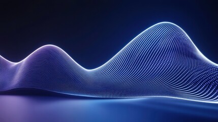 Futuristic Neon Waves in High Resolution Design