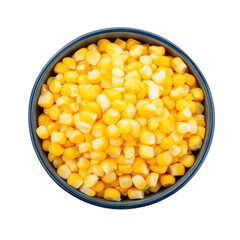 bowl of sweet corn isolated