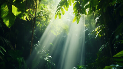Obraz premium sunlight in the forest